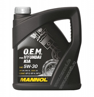 Масло моторное Mannol O.E.M Hyundai KIA 5W30, 4л
